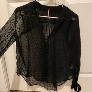 Sheer Free People blouse